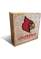 Louisville Cardinals Logo Block Sign - Red