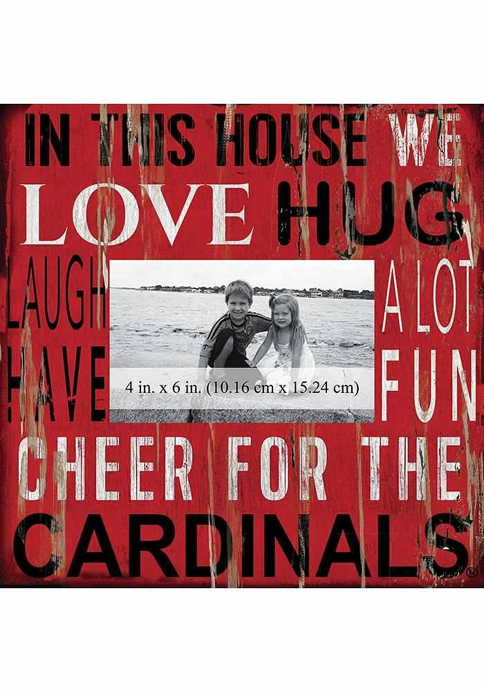 Louisville Cardinals In This House 10x10 Picture Frame - Red