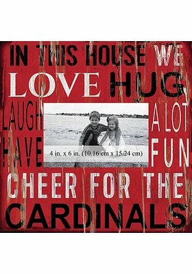 Louisville Cardinals In This House 10x10 Picture Frame - Red