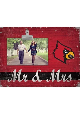 Louisville Cardinals Mr and Mrs Clip Picture Frame - Red