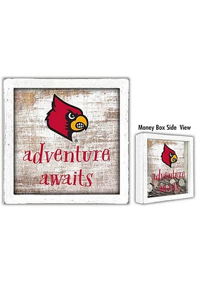 Louisville Cardinals Adventure Awaits Box Sign - Red
