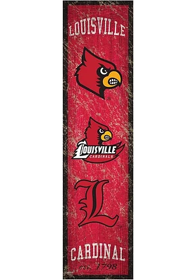 Louisville Cardinals Heritage Banner 6x24 Sign - Red