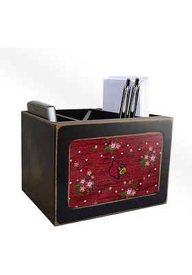 Louisville Cardinals Floral Desktop Organizer Desk Accessory