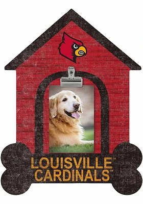 Louisville Cardinals Dog Bone House Clip Picture Frame - Red