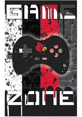 Louisville Cardinals Grunge Game Zone Sign - Red