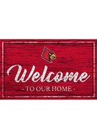 Louisville Cardinals Team Welcome 11x19 Sign - Red