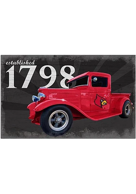 Louisville Cardinals Established Truck Sign - Red