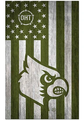 Louisville Cardinals 11x19 OHT Military Flag Sign - Red