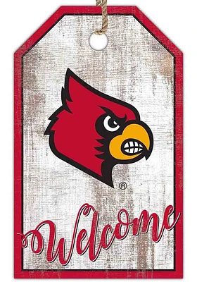 Louisville Cardinals Welcome Team Tag Sign - Red