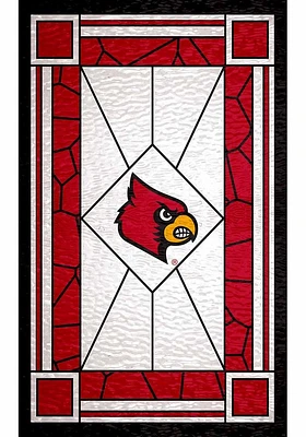Louisville Cardinals Stained Glass Sign - Red