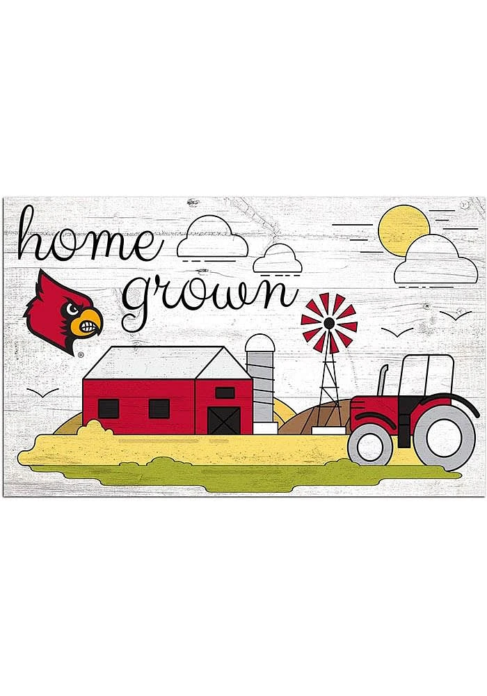 Louisville Cardinals Home Grown Sign - Red