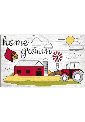Louisville Cardinals Home Grown Sign - Red