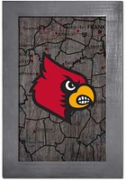 Louisville Cardinals City Map Sign - Red