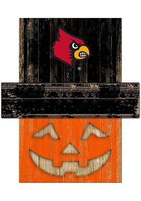 Louisville Cardinals Pumpkin Head Sign - Red