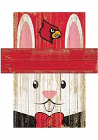 Louisville Cardinals Easter Bunny Head Sign - Red