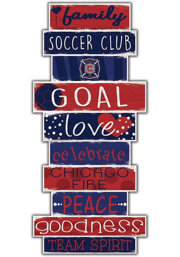 Chicago Fire Celebrations Stack 24 Inch Sign - Red