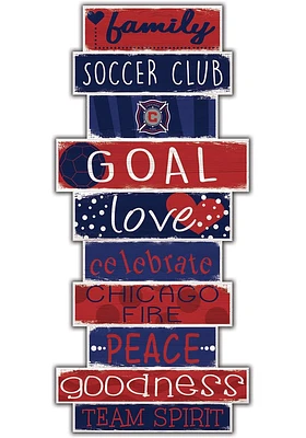 Chicago Fire Celebrations Stack 24 Inch Sign - Red