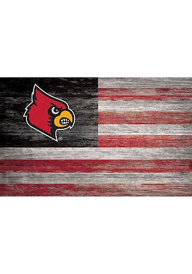 Louisville Cardinals Distressed Flag Picture Frame - Red