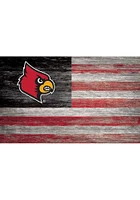 Louisville Cardinals Distressed Flag Picture Frame - Red