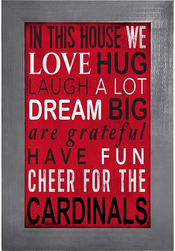 Louisville Cardinals In This House Picture Frame - Red