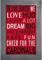 Louisville Cardinals In This House Picture Frame - Red