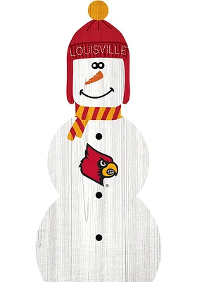 Louisville Cardinals Snowman Leaner Sign - Red