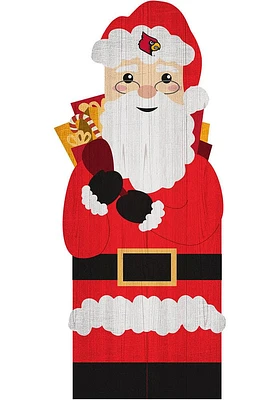 Louisville Cardinals 31 Inch Santa Leaner Sign - Red