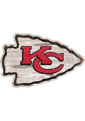 Kansas City Chiefs 8 In Dye Cut Logo Sign - Red