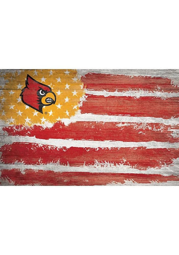 Louisville Cardinals Flag 17x26 Sign - Red