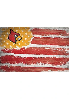 Louisville Cardinals Flag 17x26 Sign - Red