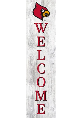 Louisville Cardinals 48 Inch Welcome Leaner Sign - Red