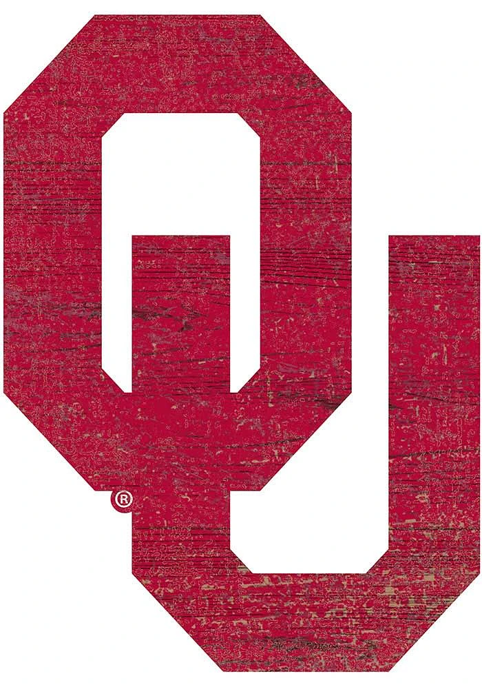 Oklahoma Sooners 8 In Dye Cut Logo Sign - Red