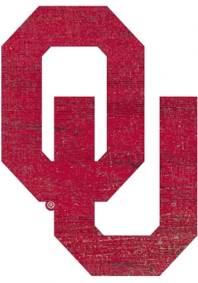 Oklahoma Sooners 8 In Dye Cut Logo Sign - Red