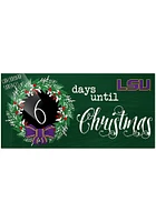 LSU Tigers Chalk Christmas Countdown Sign - Purple