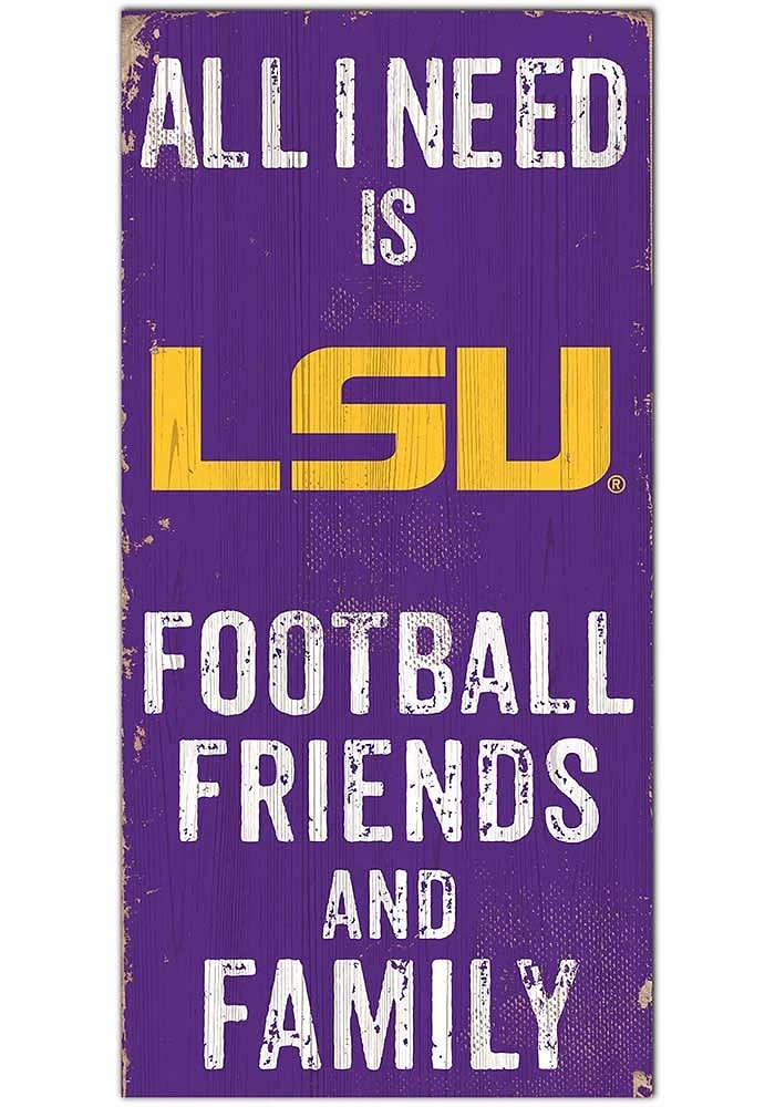 LSU Tigers Football Friends and Family Sign - Purple