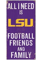 LSU Tigers Football Friends and Family Sign - Purple
