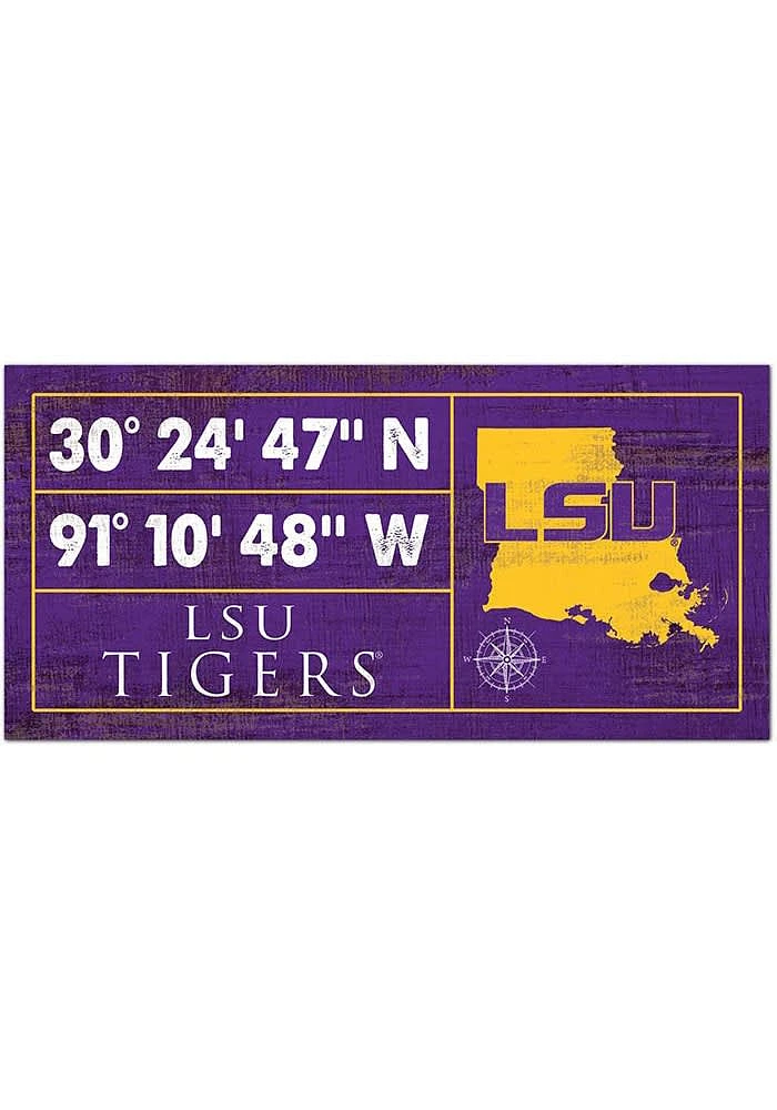 LSU Tigers Horizontal Coordinate Sign - Purple