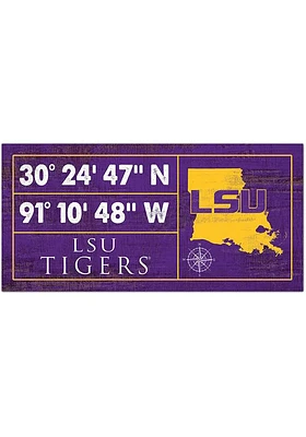 LSU Tigers Horizontal Coordinate Sign - Purple
