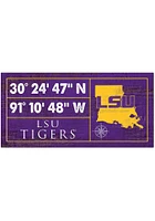 LSU Tigers Horizontal Coordinate Sign - Purple