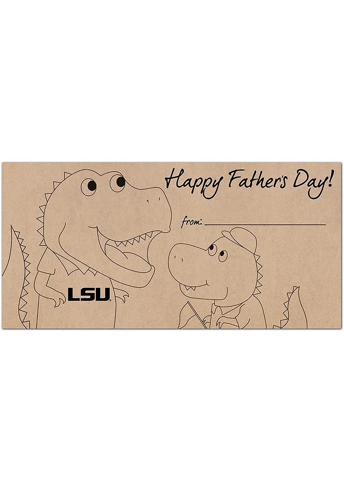 LSU Tigers Fathers Day Coloring Sign - Purple