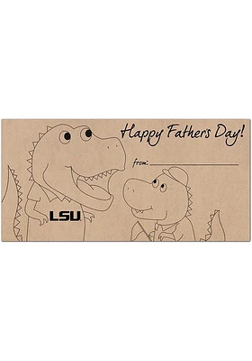 LSU Tigers Fathers Day Coloring Sign - Purple