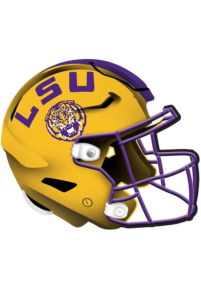 LSU Tigers 12in Authentic Helmet Sign - Purple