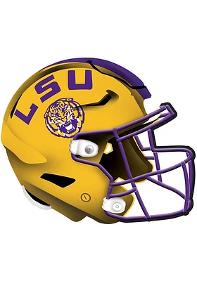 LSU Tigers 12in Authentic Helmet Sign - Purple