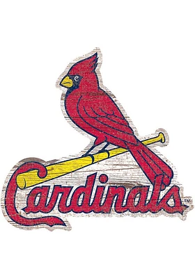 St Louis Cardinals 8 In Dye Cut Logo Sign - Red