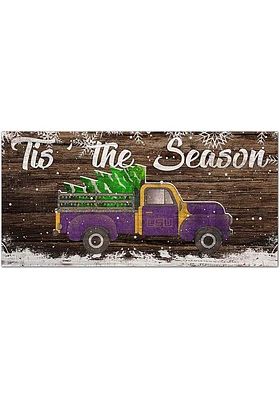 LSU Tigers Tis the Season 6x12 Sign - Purple