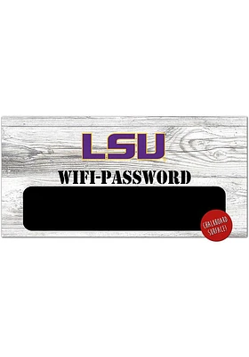 LSU Tigers Wifi Password 6x12 Sign - Purple