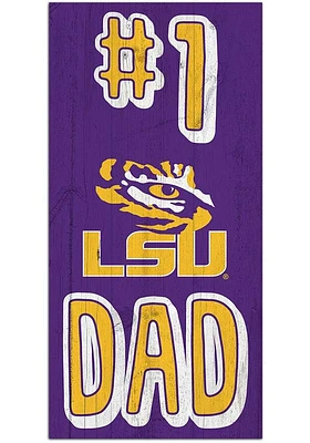 LSU Tigers Number One Dad Sign - Purple
