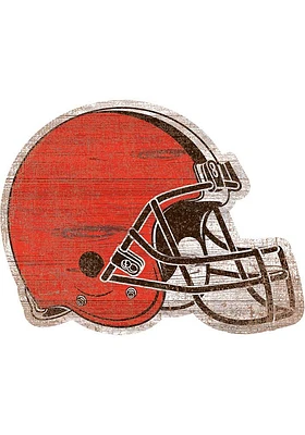 Cleveland Browns 8 In Dye Cut Logo Sign - Brown