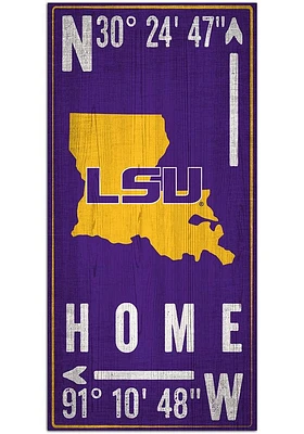 LSU Tigers Coordinate Sign - Purple