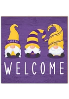 LSU Tigers Welcome Gnomes Sign - Purple